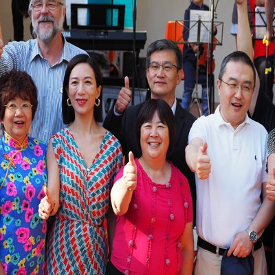 Rachel, Tom, Debbie and Amb. Dr. Wang